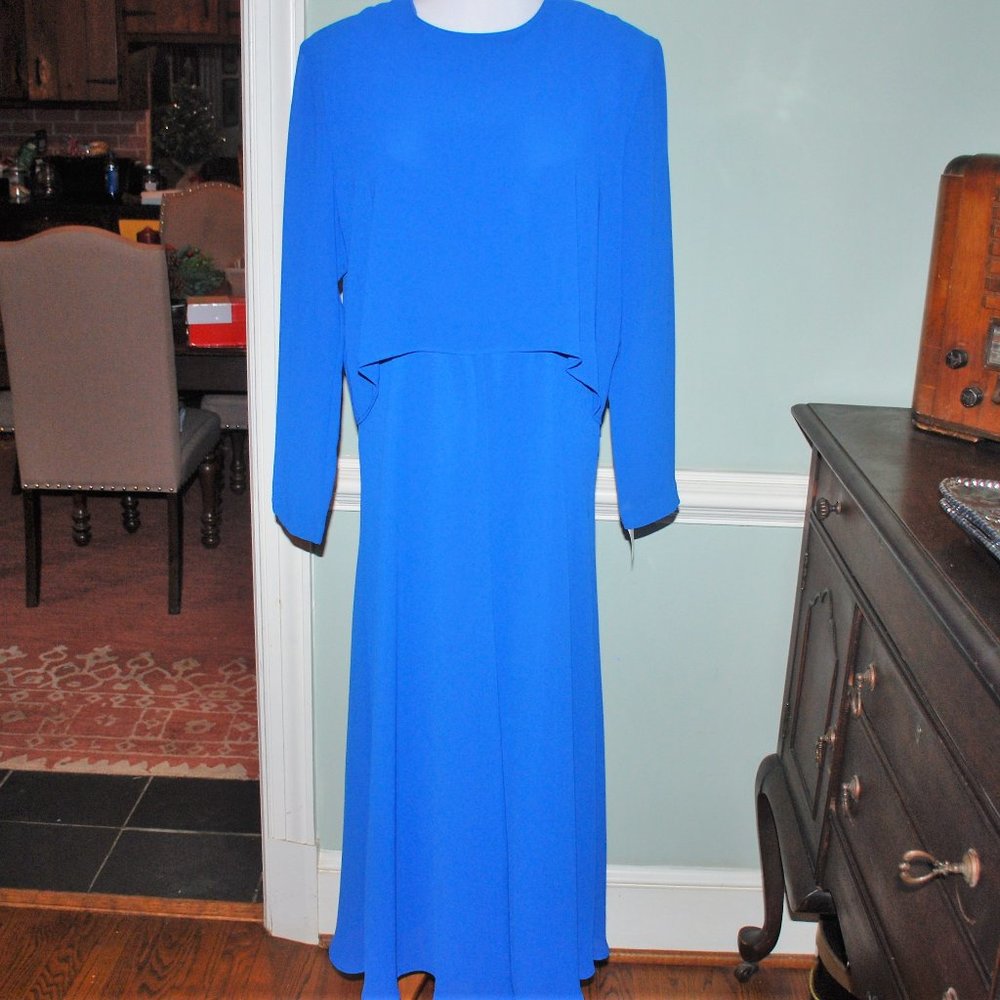 NWT Draper and Damons Formal Blue Flutter Dress